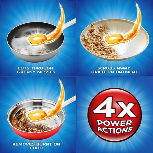 Finish All In 1 Gelpacs, Orange 32 Tabs, Dishwasher Detergent Tablets (Pack of 2)