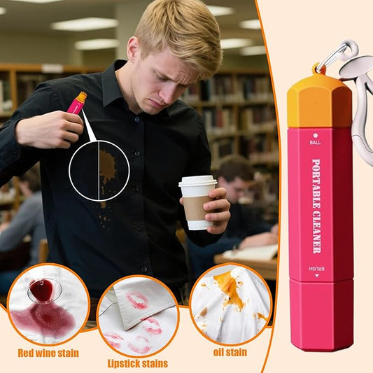 Stain Remover Pen, Double Head Instant Treater Sticks, Stain Removers Pen for Clothes, Multipurpose Wash Free Stains Removers Pens, Spot Cleaner, 15ml Portable Pens Stains Remover for Shirt, Red