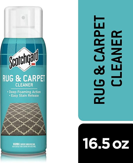 Scotchgard Rug & Carpet Cleaner, Fabric Cleaner Blocks Stains, Cleaning Sprays Make Cleanup Easier, Two 16.5 oz Cans