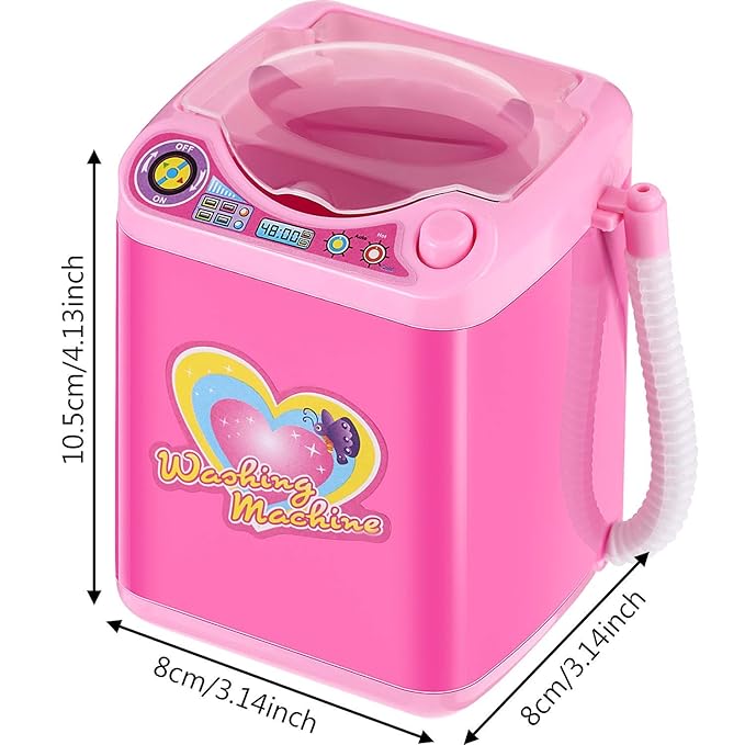 Hsei Mini Washing Machine Makeup Brush Cleaner Plastic Electric Automatic Washing Machine Sponge Cleaner for Ladies