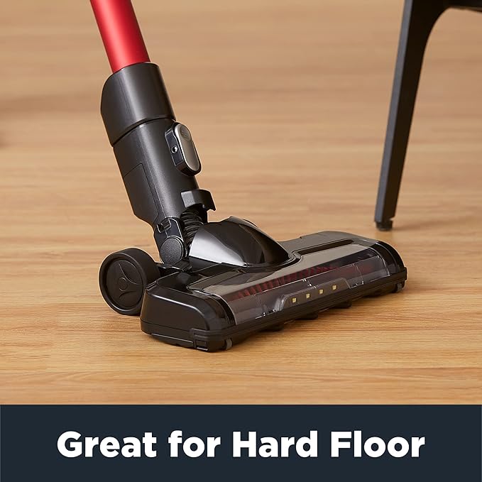 Eureka Cordless Vacuum Cleaner, Vacuum Cleaner for Home Rechargeable, Lightweight Stick Vacuum for Hardwood and Pet Hair,Rose Red, NEC101