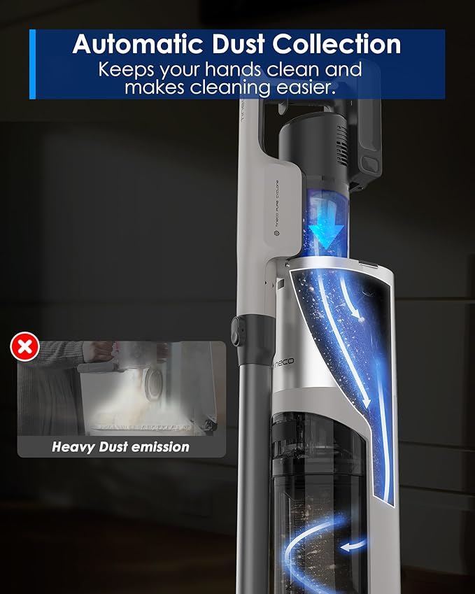 Tineco Pure ONE Station 5 Pro Cordless Vacuum, Automatic Dust Collection, Full-Path Self-Cleaning, ZeroTangle Brush, Up to 100 Minutes Runtime, Stick Vacuum Cleaner for Pet Hair, Carpet & Hard Floor
