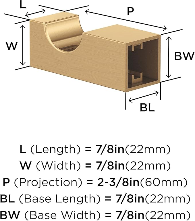 Amerock BH36080CZ | Champagne Bronze Single Robe Hook | 7/8 in. (22 mm) Length Towel Holder | Monument | Towel Hook for Bathroom | Bathroom Hardware | Bath Accessories