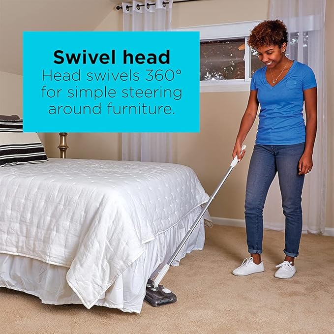 BLACK+DECKER Carpet Sweeper 50 Minute Lithium Floor Sweeper, Multi-Surface Use, Easy One Hand Cleaning, Self Standing, Charger Included (HFS115J10)