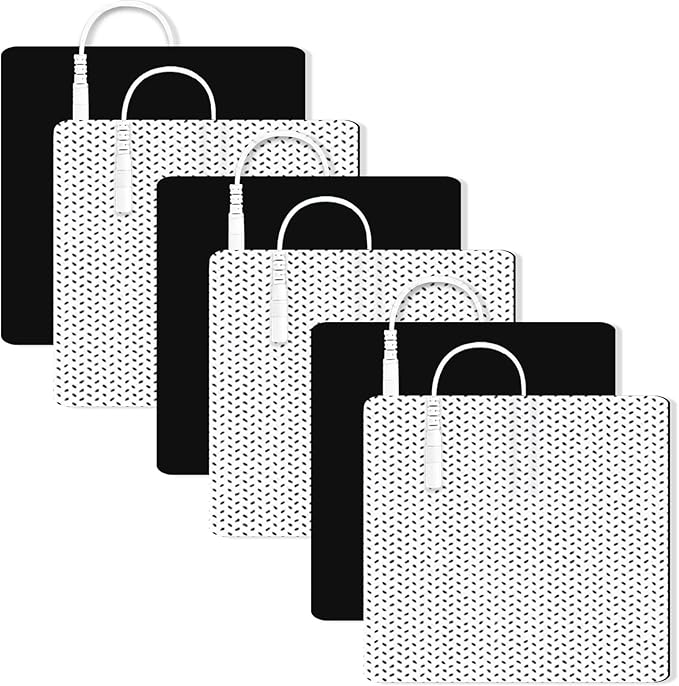 4X4" Large TENS Unit Replacement Pads for Waist and Lower Back Pain Relief Thicked TENS Unit Pads Self-Adhesive Electrode Pads Compatible with TENS 7000, AUVON TENS- 6 PCS
