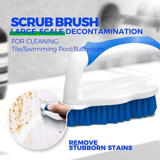 Holikme 7 Pack Deep Cleaning Brush Set, Scrub Brush, Grout Brush, Pool Brush, Scrub Pads with Scraper Tip Scouring Pads, for Pool Walls, Bathroom, Floor, Bike, Tub, Shower and Kitchen Surface (Blue)