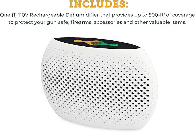 SnapSafe Rechargeable Dehumidifier Large, 75901 - Portable Moisture Absorbers for Gun Safes & Cabinets, Closets, & Pantries-Prevent Moisture Damage for Gun Safe Accessories, Firearms in Your Gun Vault