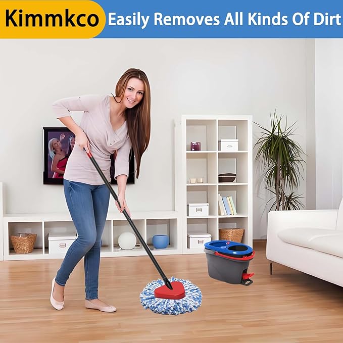 6 Pack Spin Mop Replacement Head for O Ceda RinseClean Spin Mop Refill, Mop Replace Head for Only 2-Tank System, Fluffy Microfiber, Machine Washable