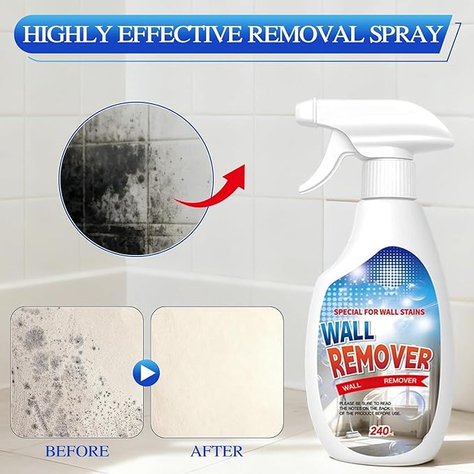 Highly Effective Removal Spray, 8.46 Fl.oz Wall Cleaner Spray, Dirt, Dust And Stain Remover, for Wood, Tile, Fabric, Bathrooms, Kitchens, Long-Term Protection