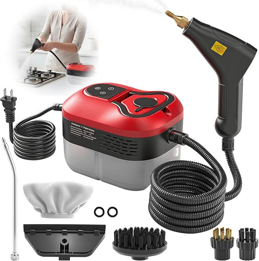 Saker Handheld Steam Cleaner for Home,6-Level Adjustable Steamer for Cleaning,Portable Steam Cleaner,Portable Steamer for Cleaning with 1200ML Water Tank,Suitable for Kitchen,Bathroom,Living Room