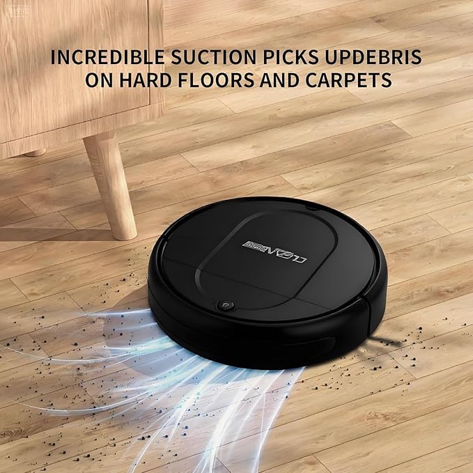 3-in-1 Robot Vacuum & Mop for Pet Hair | Powerful 4500Pa Suction, Tangle-Free, 120 Min Runtime, Ultra-Thin & Quiet, Smart Mapping, Ideal for Hard Floors & Large Homes (Black)