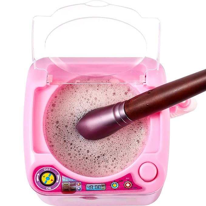 Hsei Mini Washing Machine Makeup Brush Cleaner Plastic Electric Automatic Washing Machine Sponge Cleaner for Ladies