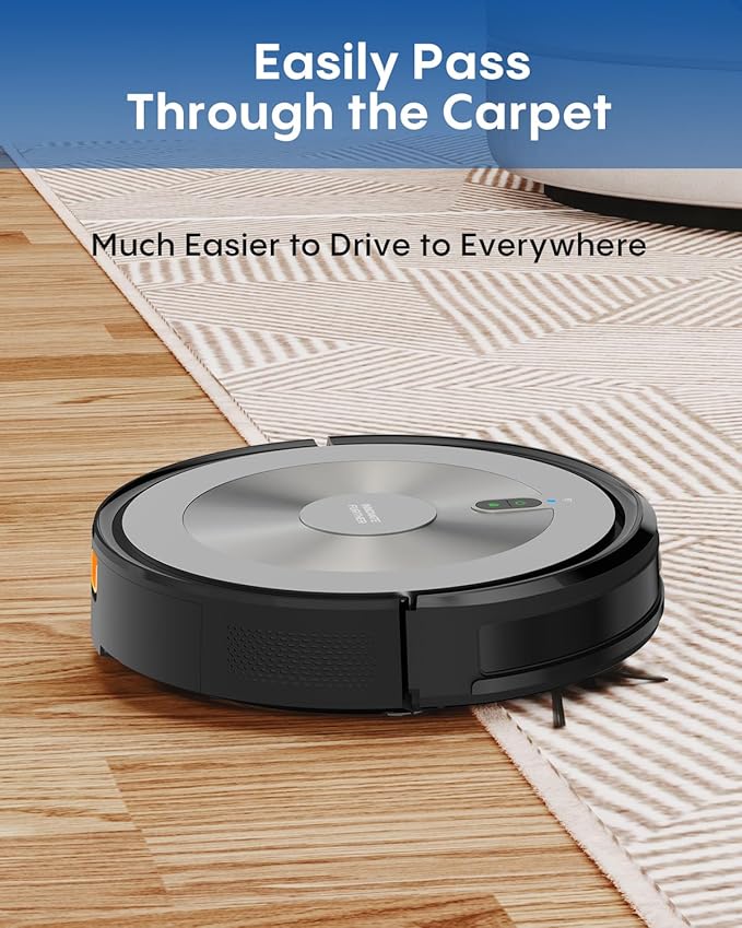 Robot Vacuum and Mop Combo, 5000Pa 3-in-1 Robotic Vacuum Cleaner, Brushless Motor, Tangle-Free Design, Smart App/Alexa Control, Auto Charging & Schedule, ideal for Pet Hair, Hard Floor and Carpet