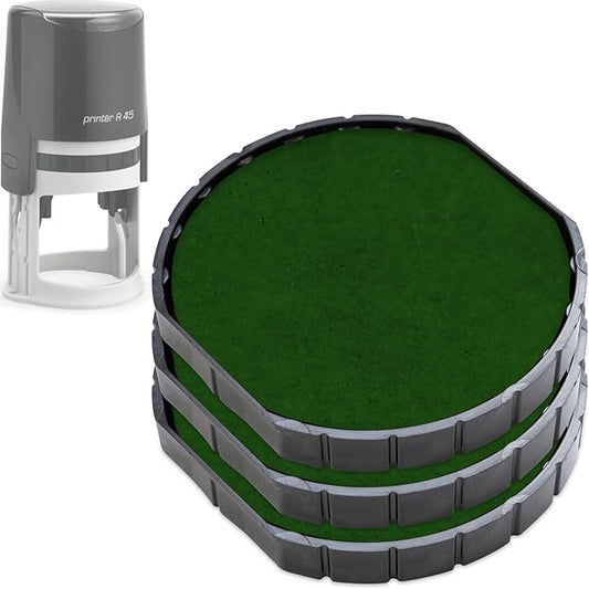 E/R45 Replacement Pad Compatible for 2000 Plus Printer R45 - Water Based - Pack of 3 - Green