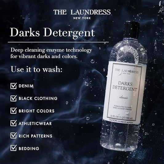 The Laundress Darks Detergent, Concentrated Laundry Detergent Liquid, For Rich Vibrant Colors, Tough on Stains, Classic Scent, 32 oz.