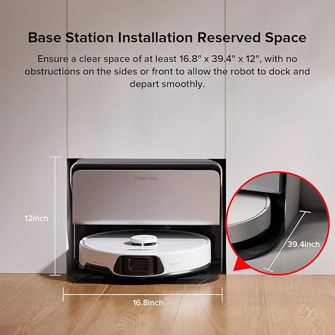 roborock S8 Max Ultra with Auto Water Refilling and Drainage System Robot Vacuum and Mop, FlexiArm Design, Smart Dirt Detection, Self-Emptying, 8000Pa Suction for Various Floors, Pet Hair, White
