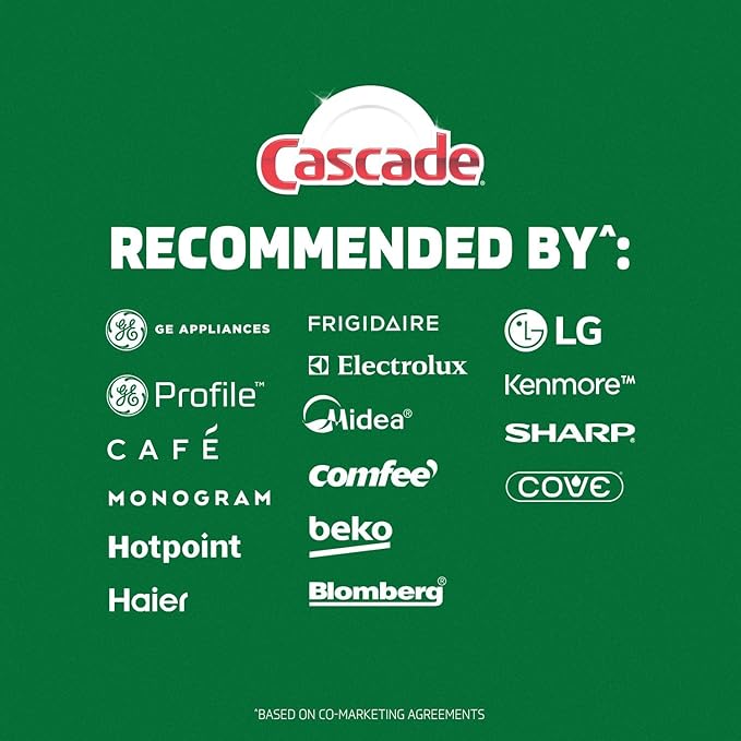 Cascade Complete Dishwasher Pods, Dishwasher Detergent, Dish Detergent Soap, Lemon, 55 Count