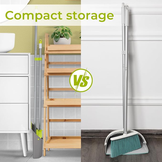 Broom and Upright Dustpan Set