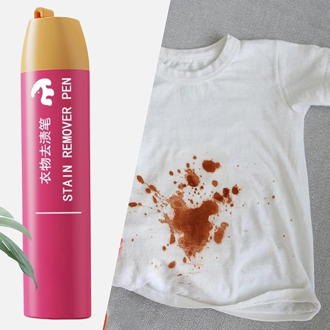 Quick Clean Stain Pen - Fabric Spot Remover, 25ml Travel Cleaning Products for Clothes, Purse Upholstery Couch Rug Mattress, Efficient Stain Removal with Compact Design, Home and Travel Use