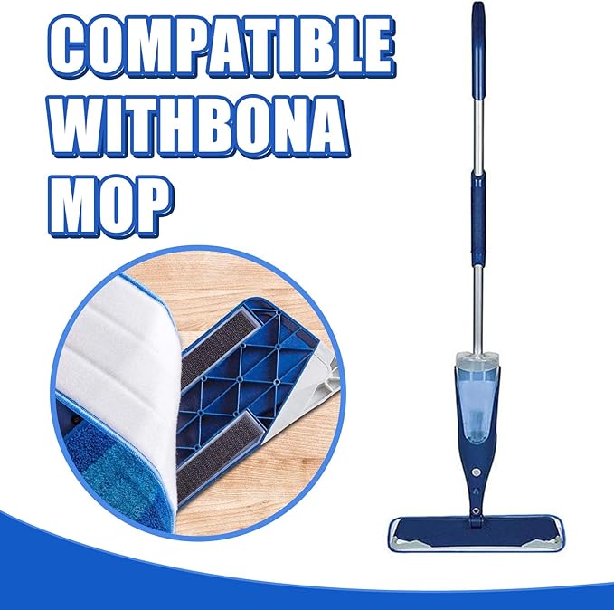 30 Pieces Microfiber Cleaning Pads Compatible with Bona Mop Reusable 18 Inch Replacement Cleaning Pads Washable Refills Replacement Heads for Floor Cleaning