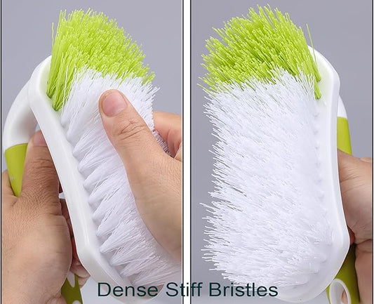 Scrub Brush for Cleaning, Heavy Duty Shower Scrubber with Stiff Bristles for Tub, Sink, Floor, Tile, and Carpet Scrubbing, 3 Pack