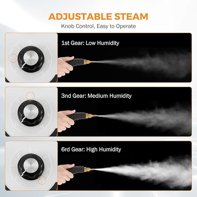BEAMNOVA 2500W Car Steamer for Auto Detailing, High Pressure Handheld Steam Cleaner with Water Container, Portable Electric Steam Cleaning Machine