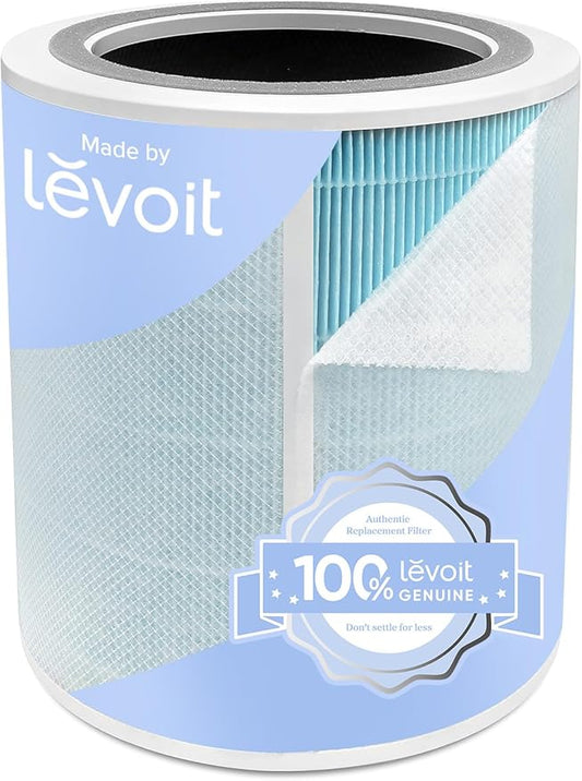 LEVOIT Core 400S-P Air Purifier Smoke Remover Replacement Filter, Genuine 4-in-1 Air Filters, Supports HEPA Sleep Mode, High-Efficiency Activated Carbon, Core 400S-RF-SR, Blue, 1 Pack