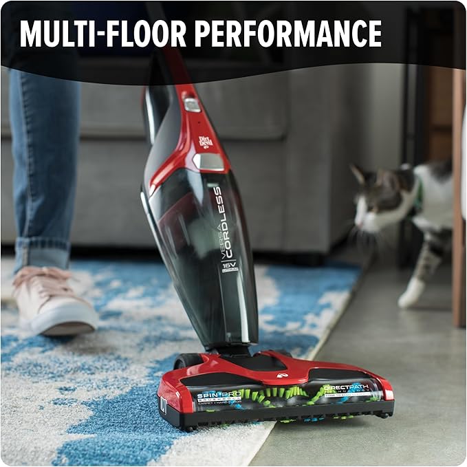 Dirt Devil 3-in-1 Versa Stick Vacuum Cleaner, Lightweight, Rechargeable, Ideal for Pet Hair, Dog Beds, Stairs, and More, Cordless Vacuum Cleaners for Home Use