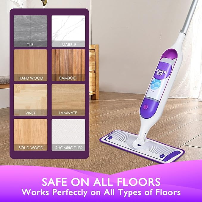 Reusable Power Mop Refill Pads Compatible with Swiffer PowerMop Mop - Power Mop Pads Refill - Washable Microfiber Pads for Multi-Surface Floor Cleaning, 5 Pack