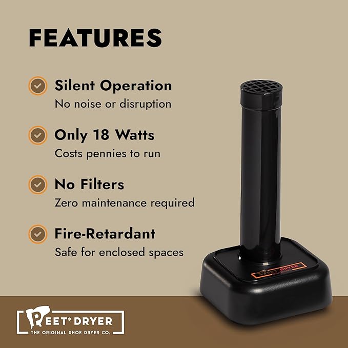 PEET, Room Safe Dehumidifier, Dryer and Dehumidifier for Gun Safes and Storage Cabinets, for Up to 600 Cubic Feet of Enclosed Space, Black