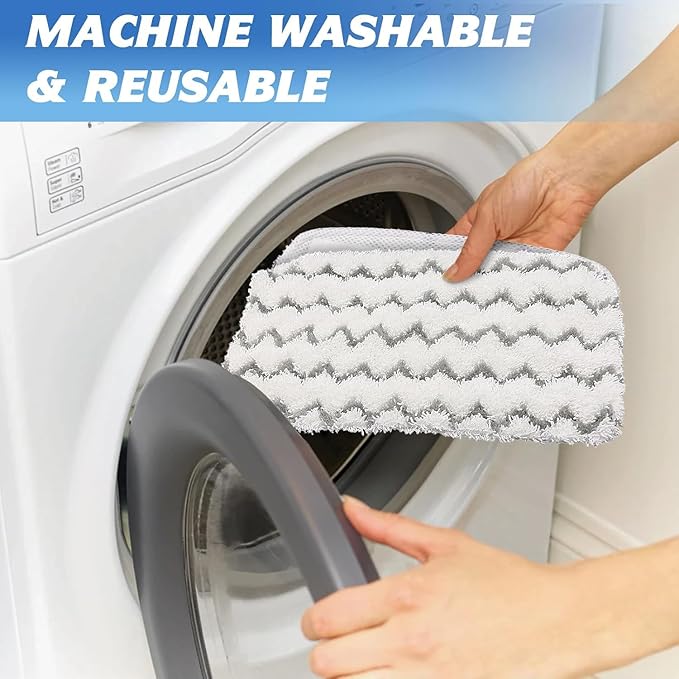 4 Pack Thickened Shark Steam Mop Replacement Pads, Durable Microfiber Mop Pads Compatible with Shark S1000/S1000A/S1000C/S1000WM/S1001C, Washable Pads for Pet Owners and Families with Kids