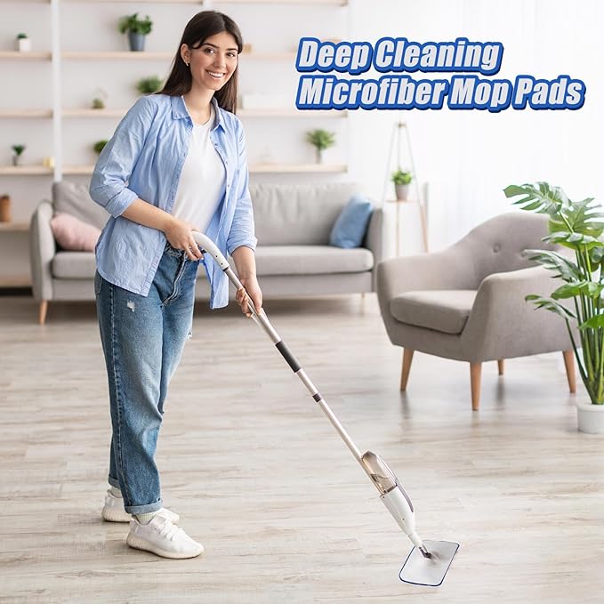 60 Pieces Microfiber Cleaning Pads Compatible with Bona Mop Reusable 18 Inch Replacement Cleaning Pads Washable Refills Replacement Heads for Floor Purifying