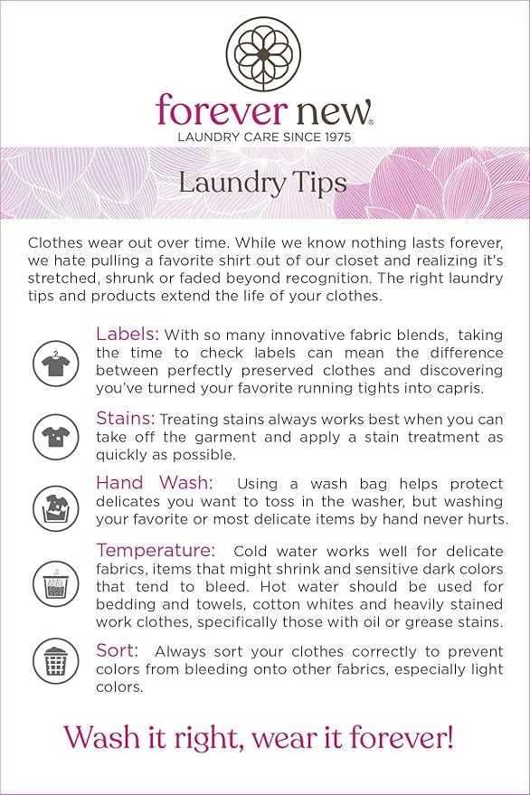 FOREVER NEW Delicate Hypoallergenic Laundry Detergent Liquid - 100 to 128 Large Loads - Gentle washing detergent for Silk, Cashmere, Bra, Undergarments, Wool etc. - Original Scented - 32oz (2pack)