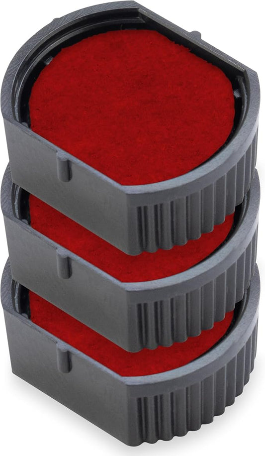 E/R12 Replacement Pad Compatible for 2000 Plus Printer R12 - Water Based - Pack of 3 - Red