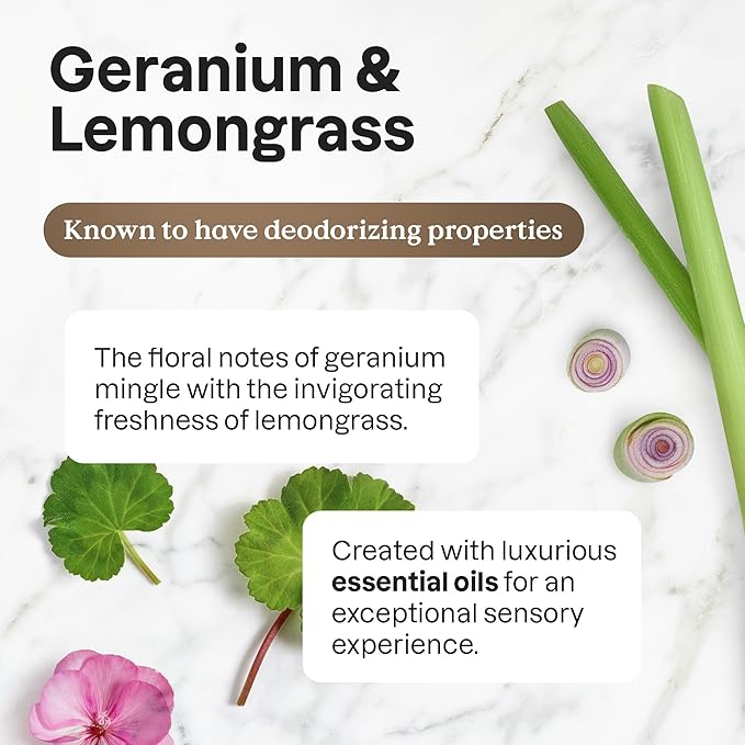 ATTITUDE Dish Soap, Infused with Essential Oils, Plant-Based Ingredients, EWG Verified, Great for Clean and Sparkling Dishes, Vegan Dishwashing Liquid, Geranium & Lemongrass, 488 mL