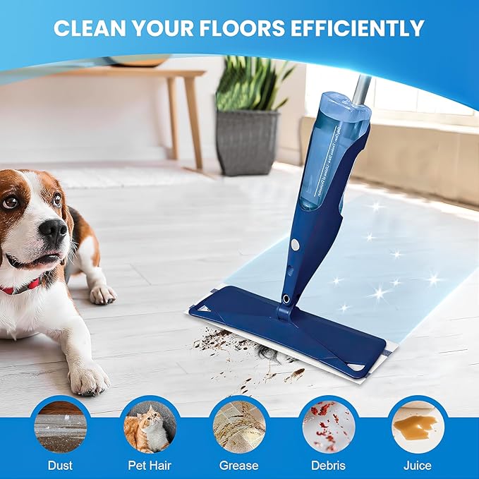 50 Pack Disposable Microfiber Cleaning Mop Pads for Bona Mop Series, Heavy Duty Disposable Sweeping Pad Replacement Refill