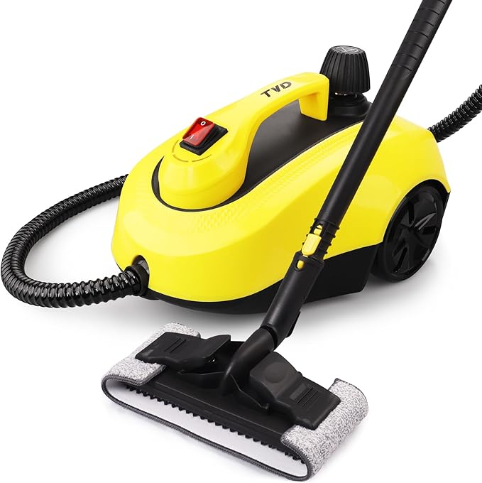 TVD Steam Cleaner, Heavy Duty Canister Steamer with 26 Accessories, Steam Mop with 5M Extra-Long Power Cord for Home Floor Cleaning, Car Detailing, Grout, Upholstery.