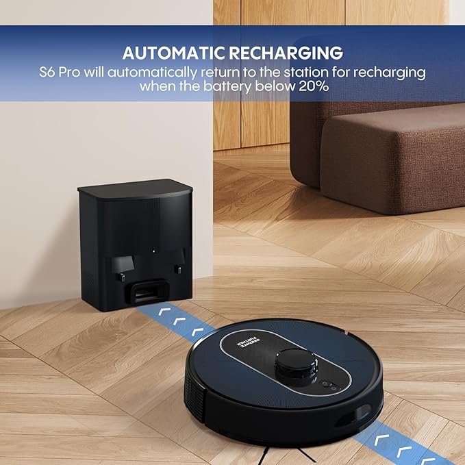 Robot Vacuum and Mop Self Emptying, 5000Pa Suction, LiDAR Navigation, Smart Obstacle Avoidance, Home Mapping, No-Go Zone, 60-Day Hands-Free Cleaning, Idear for Homes with Pets, Carpet & Hard Floors