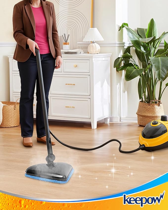 KEEPOW Steam Mop Pads Compatible with Wagner Steamer 905e, 915e and 925e, Steam Cleaner Pads Replacement with Microfiber Cloths for Handheld Steam Cleaner 4+6 Pack (Mop is Not Included)