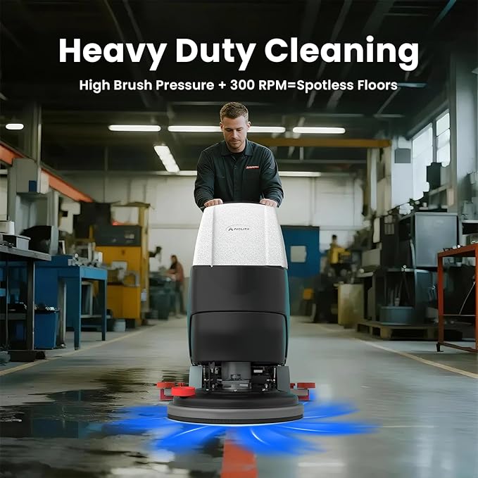 AF2217 Self-Propelled Floor Scrubber with Traction Drive, Complete Kit – 22" Path, 17-Gal, Lithium Battery, Heavy-Duty & High-Efficiency Cleaning for Warehouses, Schools, Hospitals, and Malls