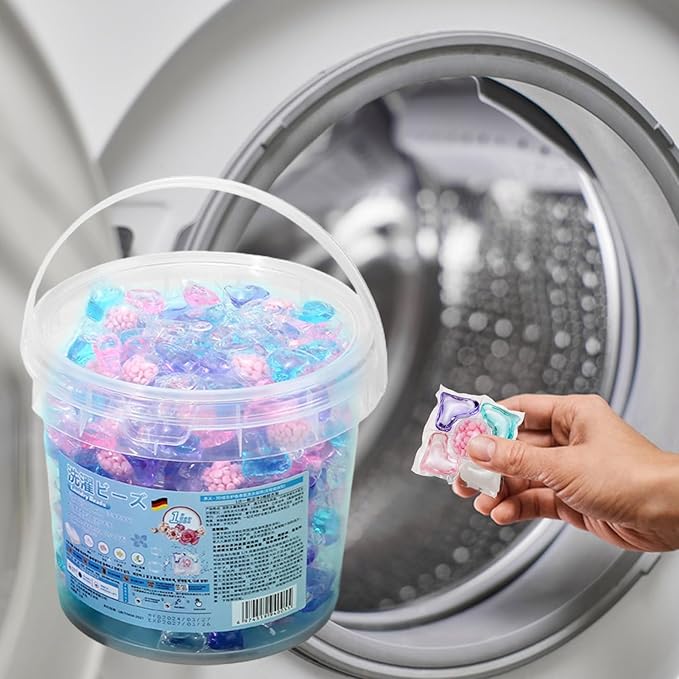 Laundry Detergent Pods, 40 Pieces Fabric Softening Tablets, Improved Cleaning Power, Washing Machine Laundry Pods, Deep Cleaning La-undry Color Protection, Powerful Stain Remover Solution