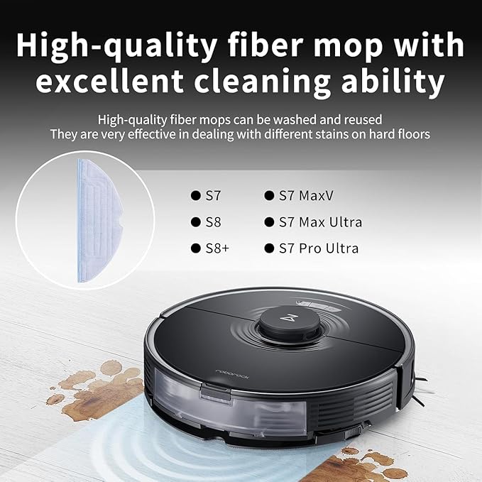 18Pack S7 Replacement Parts for Roborock S7Max Ultra,S7Pro Ultra,S 7,S7+,S7MaxV,S7Max V Plus,S7Max V Ultra Robot Vacuum, 2 Roller Brush, 4 Filter, 6 Side Brush, 4 Mop Cloth, 2 Installation Tools