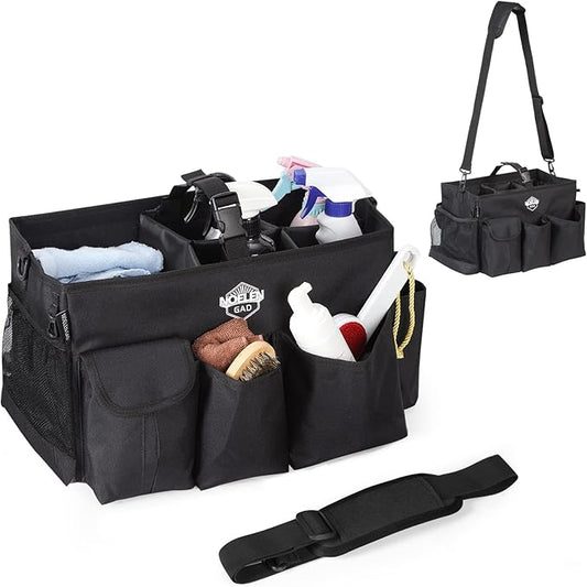 Large Wearable Cleaning Caddy Bags with Handle and Shoulder and Waist Straps,for Cleaning Supplies,for Furniture Storage,Car Organizer