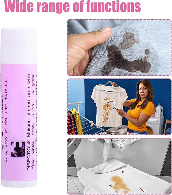 Stain Pen - Portable Stain Remover | Safe Remover Pen for Clothes | Mild Effective Tool Removing Dirt for Lipstick Ink Fabrics Couch Bag Travel Laundry