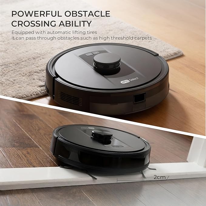 Robot Vacuum and Mop Combo, 10Kpa Robotic Vacuum Cleaner, 150 Min Max, Customized Cleaning, Multi-Floor Mapping, WiFi/Alexa/APP, Ideal for Hard Floors, Carpets & Pet Hair, Self-Charge (3620)