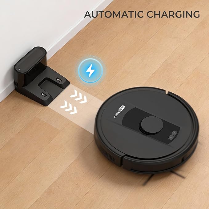 Robot Vacuum and Mop Combo, 10Kpa Robotic Vacuum Cleaner, 150 Min Max, Customized Cleaning, Multi-Floor Mapping, WiFi/Alexa/APP, Ideal for Hard Floors, Carpets & Pet Hair, Self-Charge (3620)