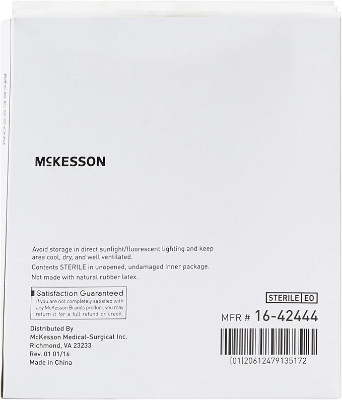 McKesson Non-Woven Sponges, Sterile, 4-Ply, High Absorbency, Polyester/Rayon (4 X 4 Inch (1200 Count))