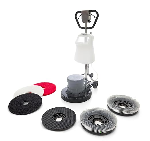 Industrial Floor Polisher Machine with (1 Tank + 2 Brushes + 1 Pad Holder) ,1.5 HP