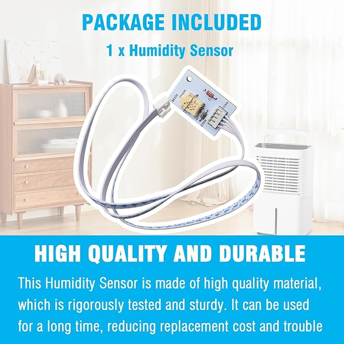 Humidity Sensor Compatible with Whirlpool Dehumidifier,Fit for 70 Pint WDH70EAPW Dehumidifier,Repair Error Code E1 E3
