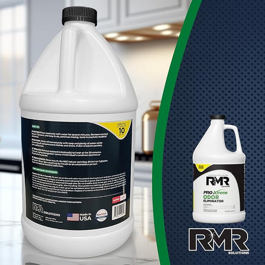 RMR PRO-Xtreme Odor Eliminator, Commercial-Strength Formula, Naturally Destroys Odors, Organic Solution, Tackles The Worst Odors, No Masking or Cover-Up Fragrances, Safe and Easy to Use, 1 Gallon